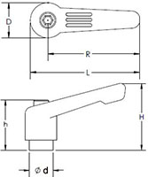 Ratchet Handle BK Line Drawing